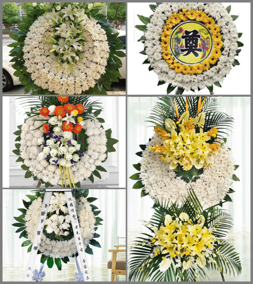 湖北孝感市大悟县吕王镇钱湾村花圈速递